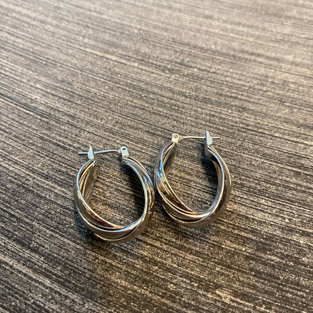 Silver dangle earrings